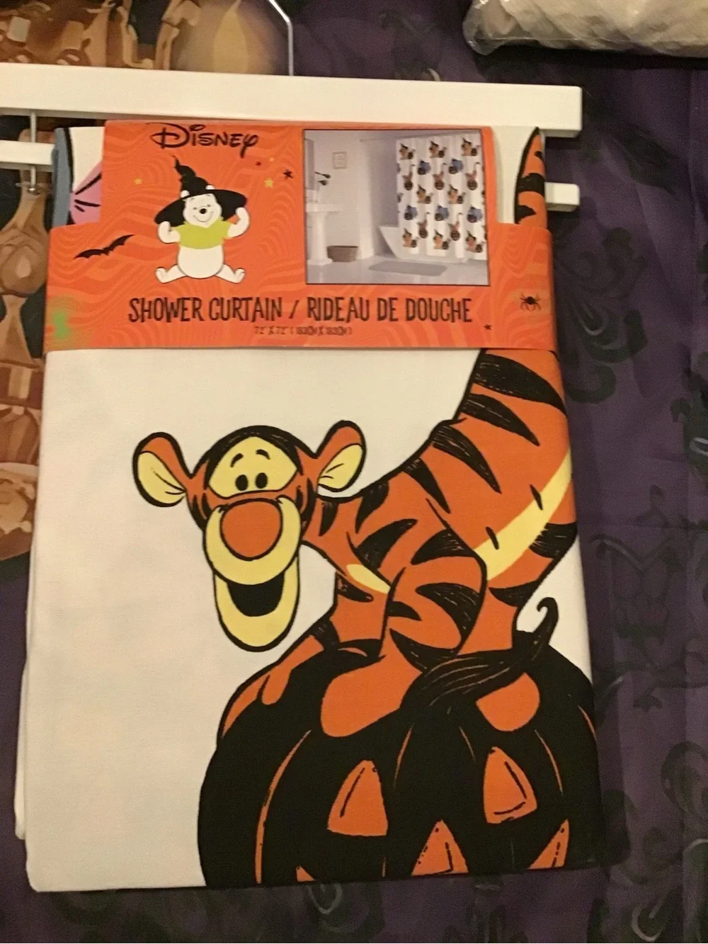Disney Winnie the Pooh & friends halloween shower curtain-NEW